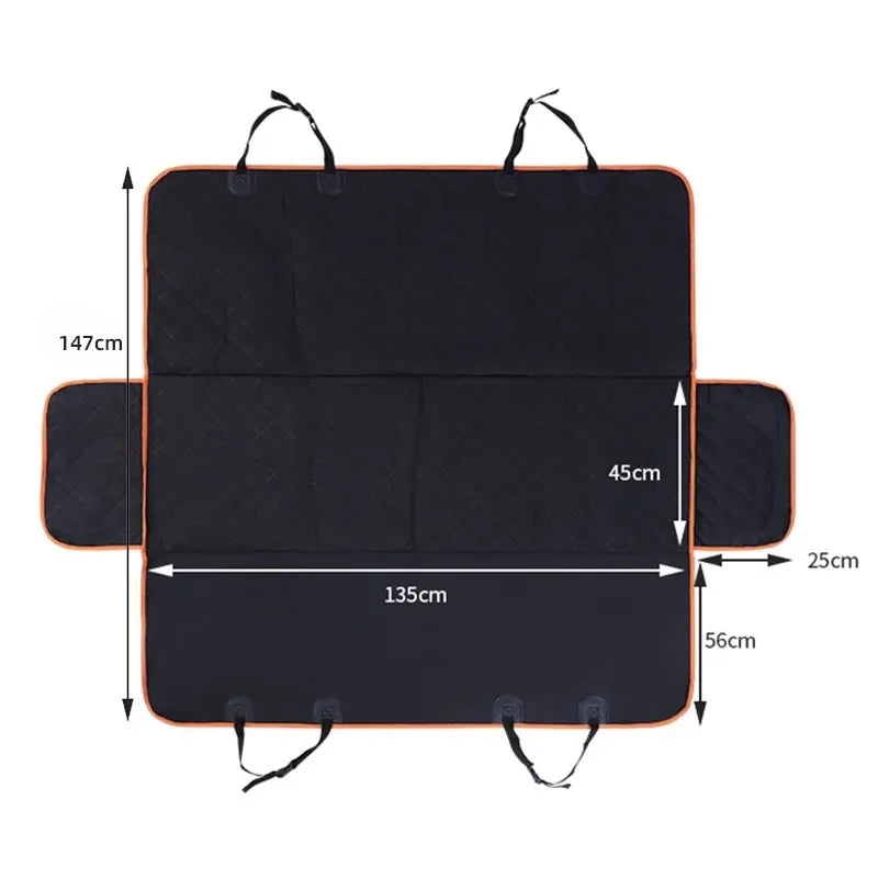 Waterproof rear car seat cover for dogs
